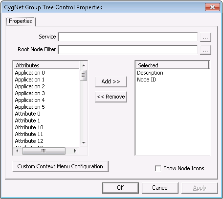 Group Tree Control Properties